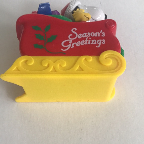 Whitmans Candies Christmas Snoopy and Woodstock in Sled Bank - Picture 3 of 7